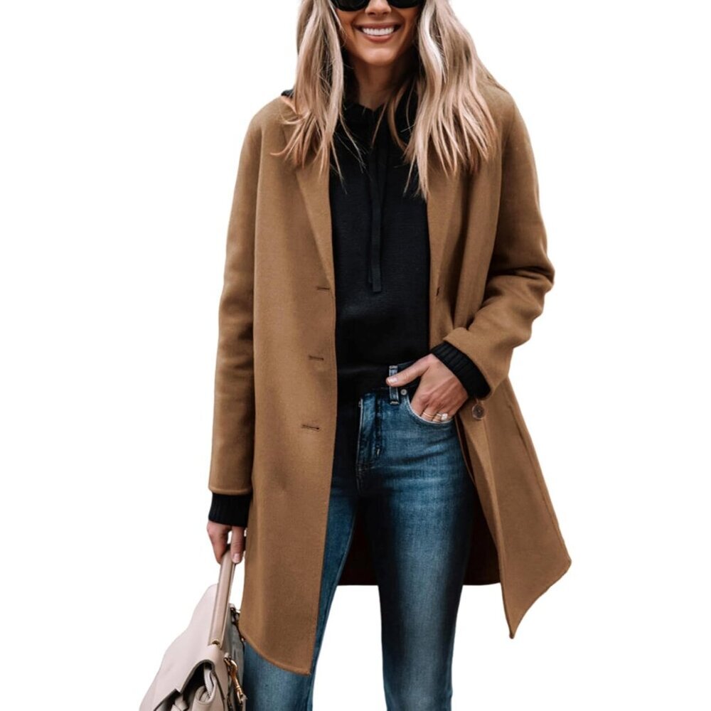 Elegant Brown Women's Trench Coat